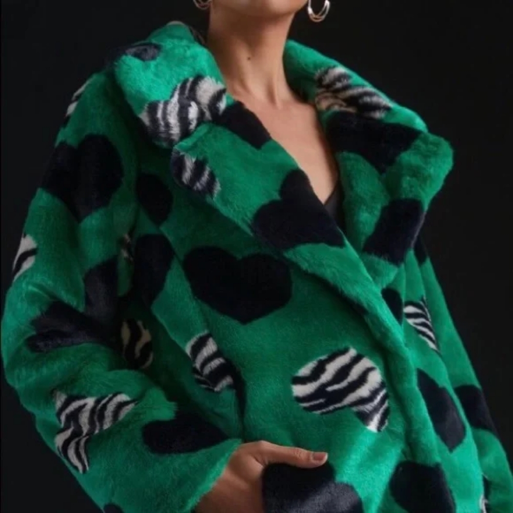 Maeve Faux Fux Coat NWT